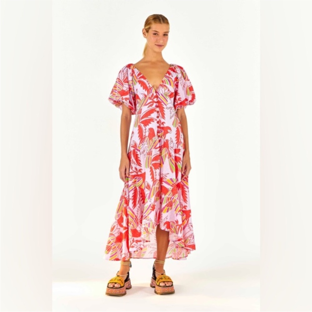 FARM Rio Lilac Colored Birds Dress NWT - Picture 11 of 11
